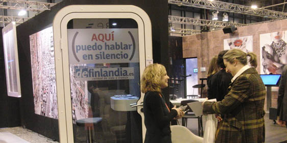 framery phone booth at spanish fitur 2015 tourism trade fair